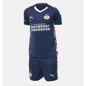 PSV Eindhoven Udebanetrøje Børn 2025-26 Kortærmet (+ Korte bukser)